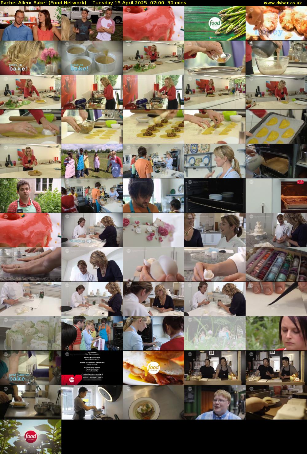 Rachel Allen: Bake! (Food Network) Tuesday 15 April 2025 07:00 - 07:30