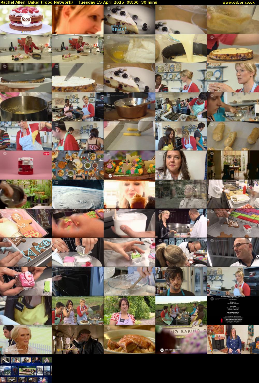 Rachel Allen: Bake! (Food Network) Tuesday 15 April 2025 08:00 - 08:30