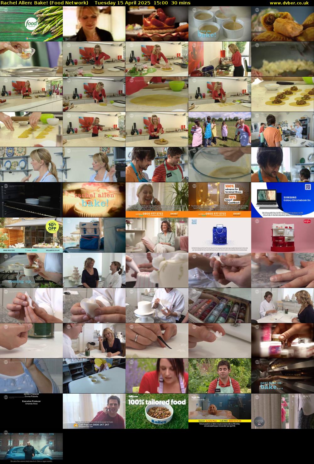 Rachel Allen: Bake! (Food Network) Tuesday 15 April 2025 15:00 - 15:30