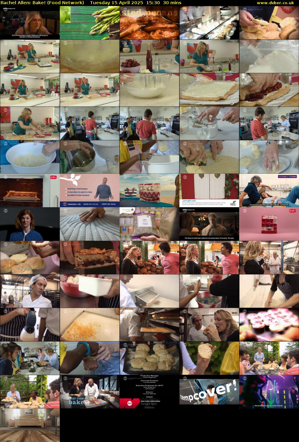 Rachel Allen: Bake! (Food Network) Tuesday 15 April 2025 15:30 - 16:00
