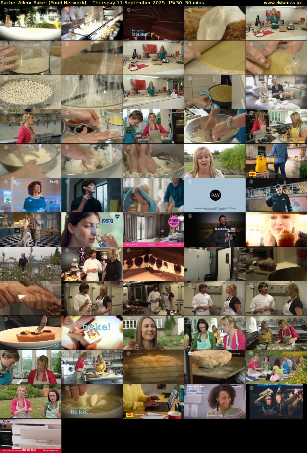 Rachel Allen: Bake! (Food Network) Thursday 11 September 2025 15:30 - 16:00
