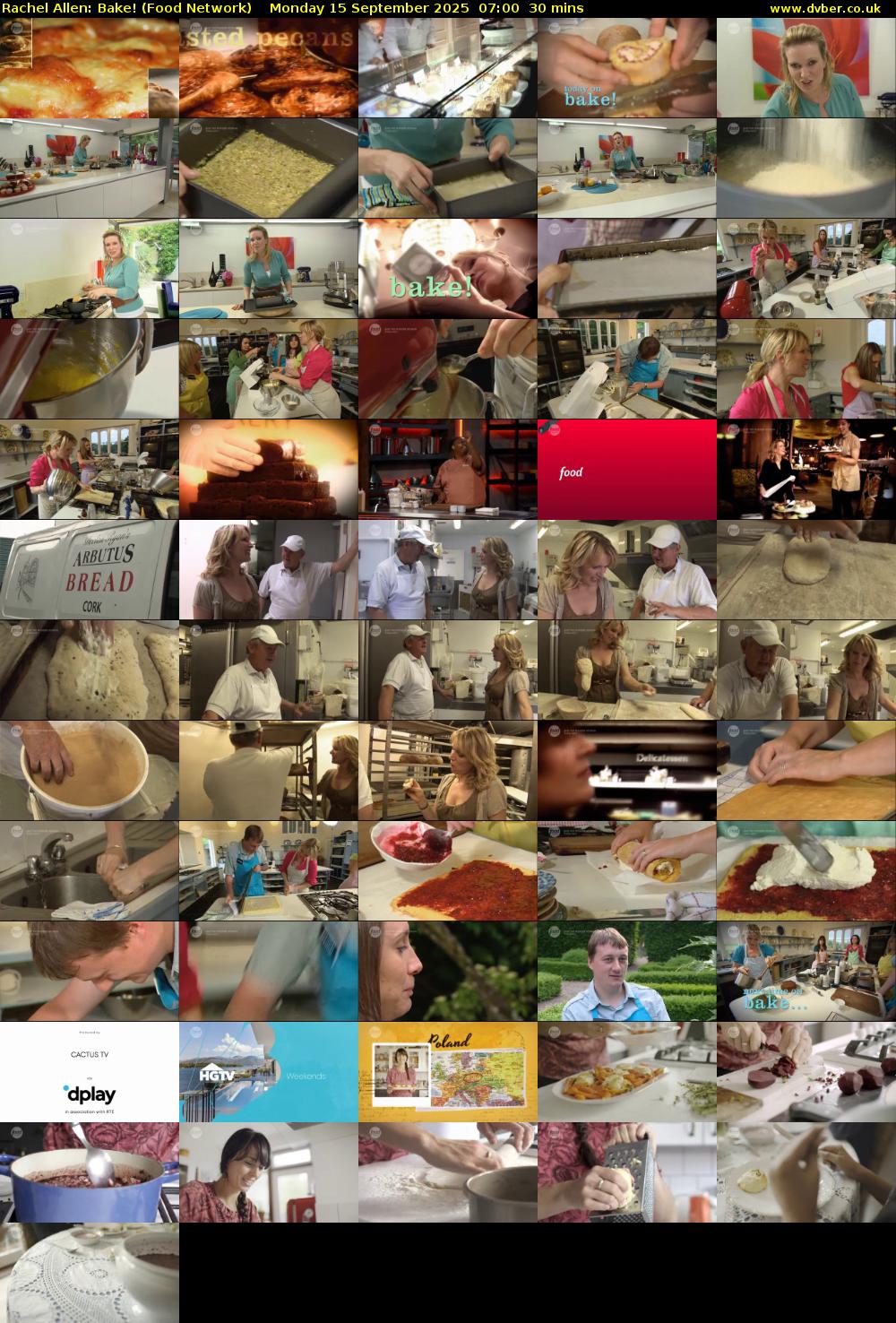 Rachel Allen: Bake! (Food Network) Monday 15 September 2025 07:00 - 07:30