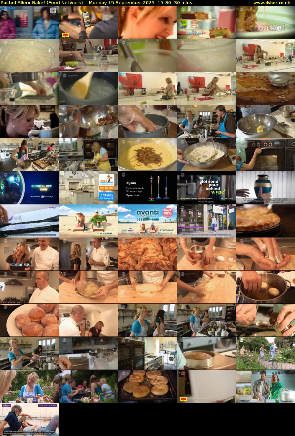 Rachel Allen: Bake! (Food Network) Monday 15 September 2025 15:30 - 16:00