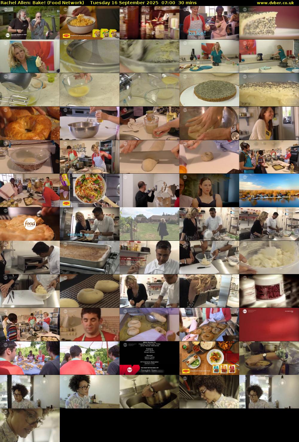 Rachel Allen: Bake! (Food Network) Tuesday 16 September 2025 07:00 - 07:30