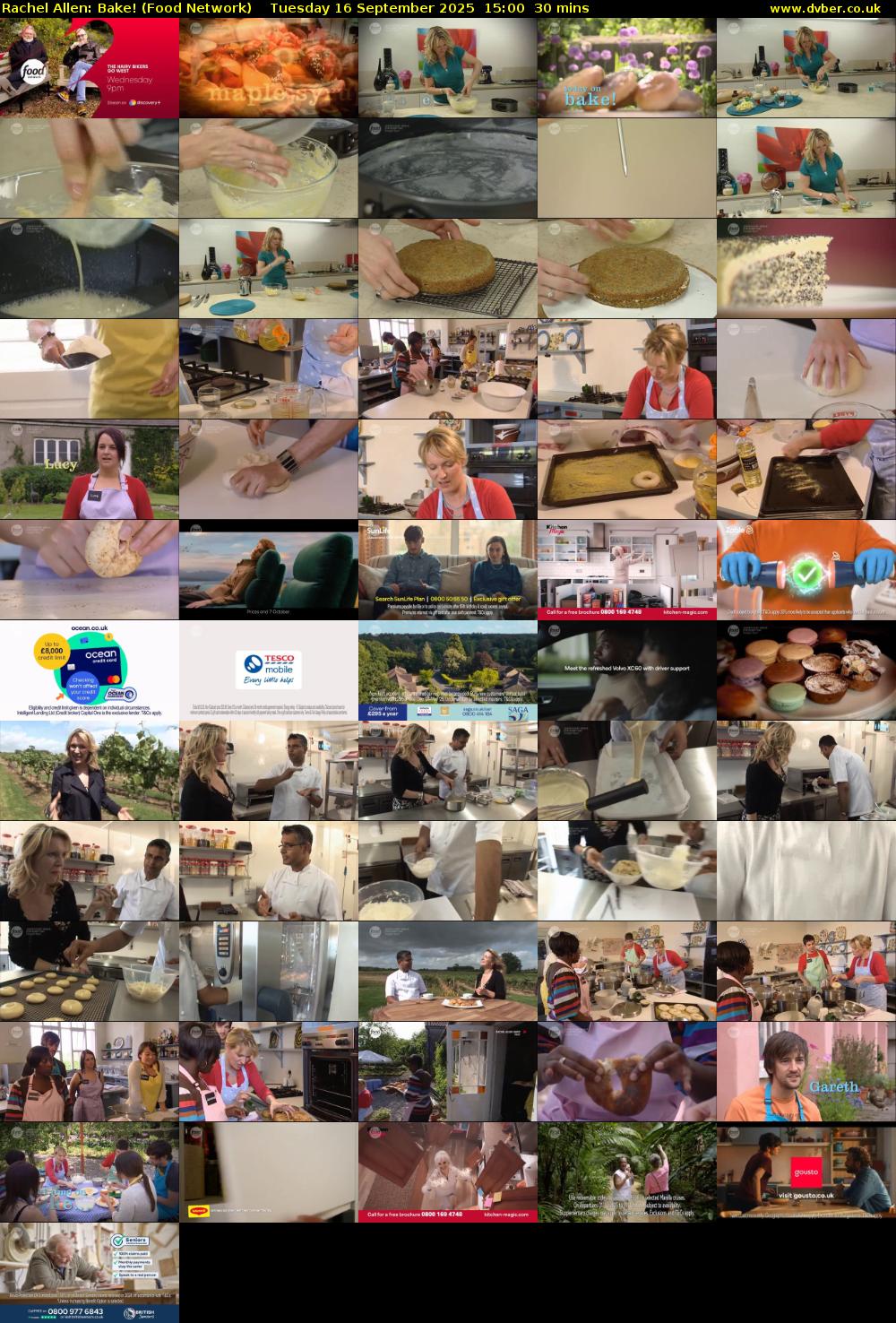 Rachel Allen: Bake! (Food Network) Tuesday 16 September 2025 15:00 - 15:30
