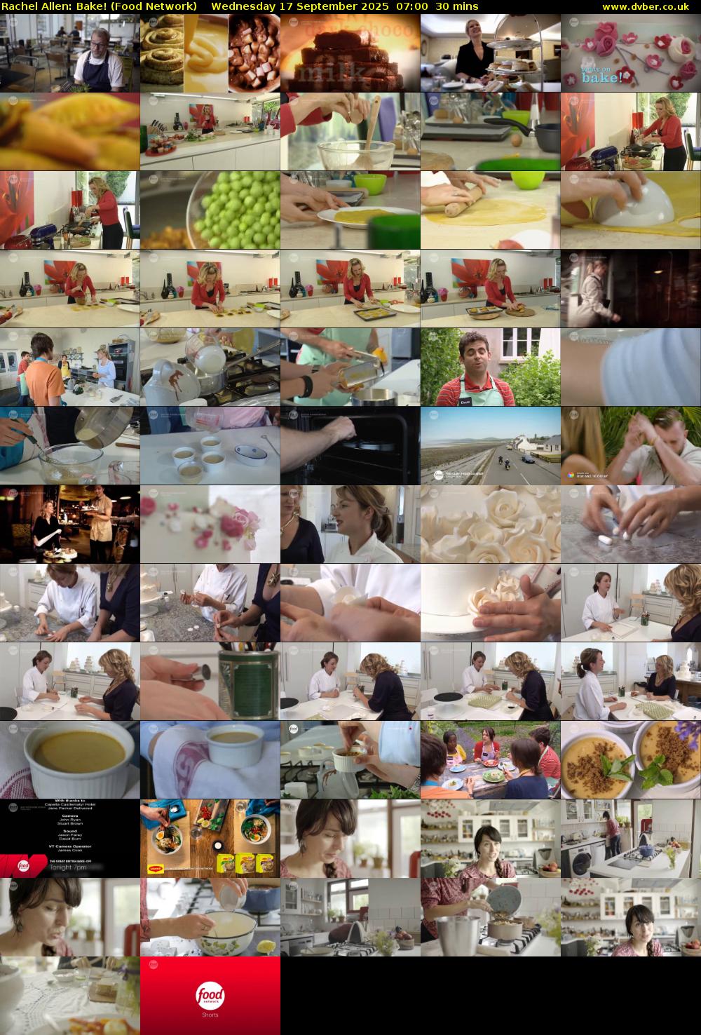 Rachel Allen: Bake! (Food Network) Wednesday 17 September 2025 07:00 - 07:30