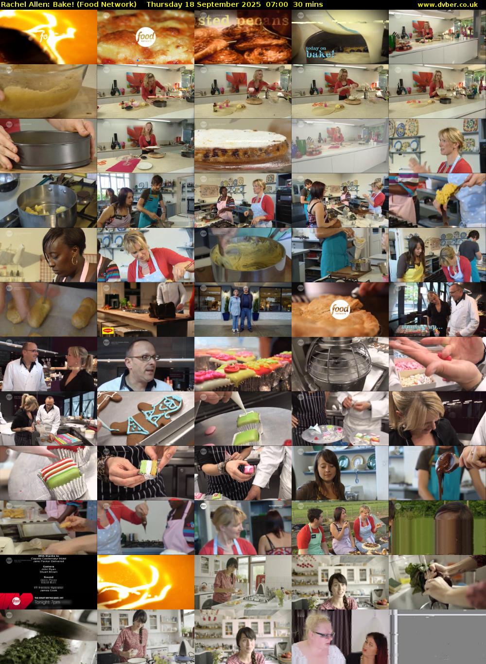 Rachel Allen: Bake! (Food Network) Thursday 18 September 2025 07:00 - 07:30