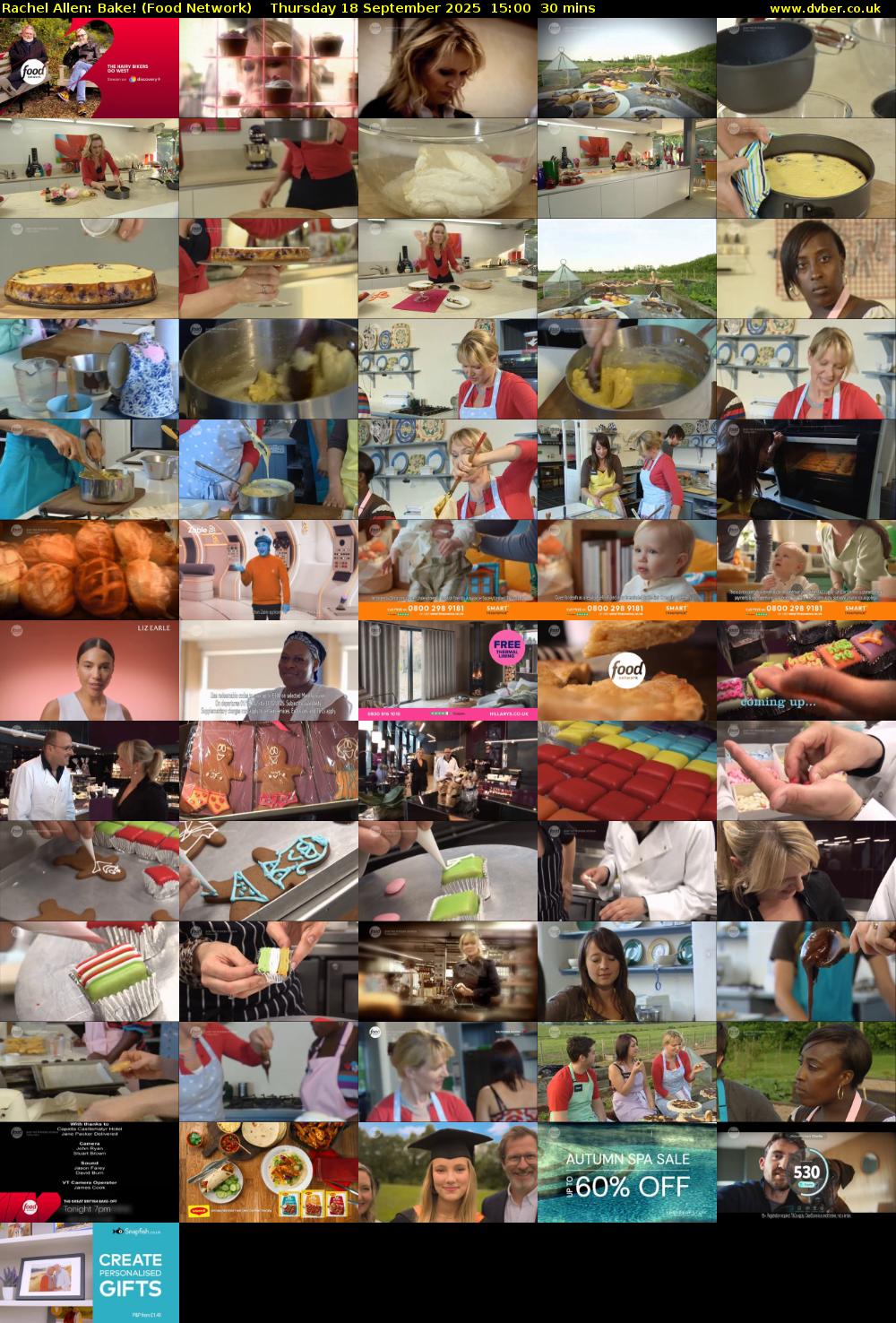 Rachel Allen: Bake! (Food Network) Thursday 18 September 2025 15:00 - 15:30