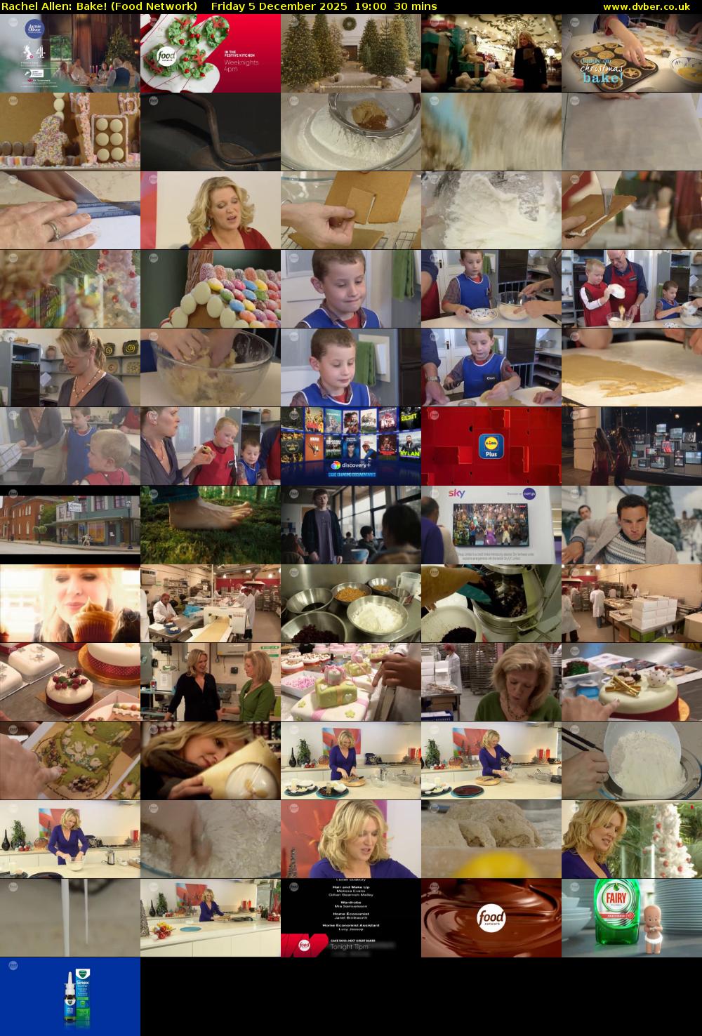 Rachel Allen: Bake! (Food Network) Friday 5 December 2025 19:00 - 19:30