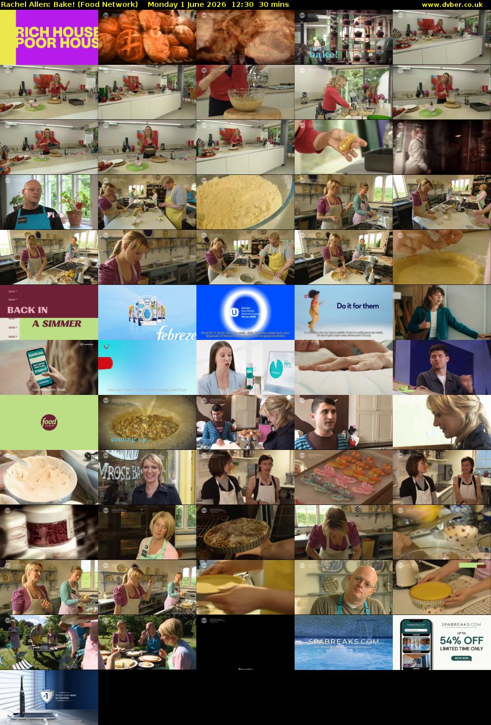 Rachel Allen: Bake! (Food Network) Monday 1 June 2026 12:30 - 13:00