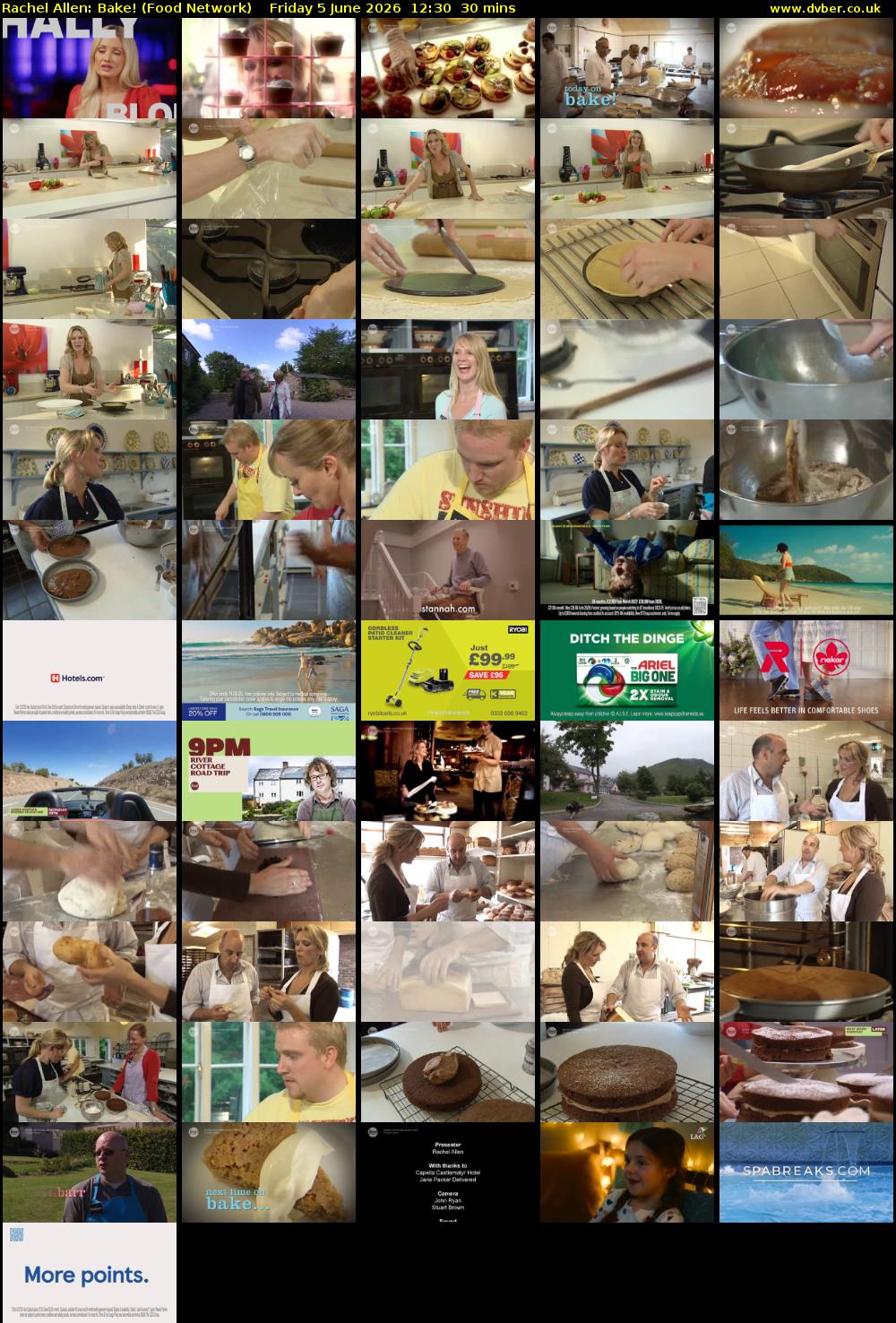 Rachel Allen: Bake! (Food Network) Friday 5 June 2026 12:30 - 13:00