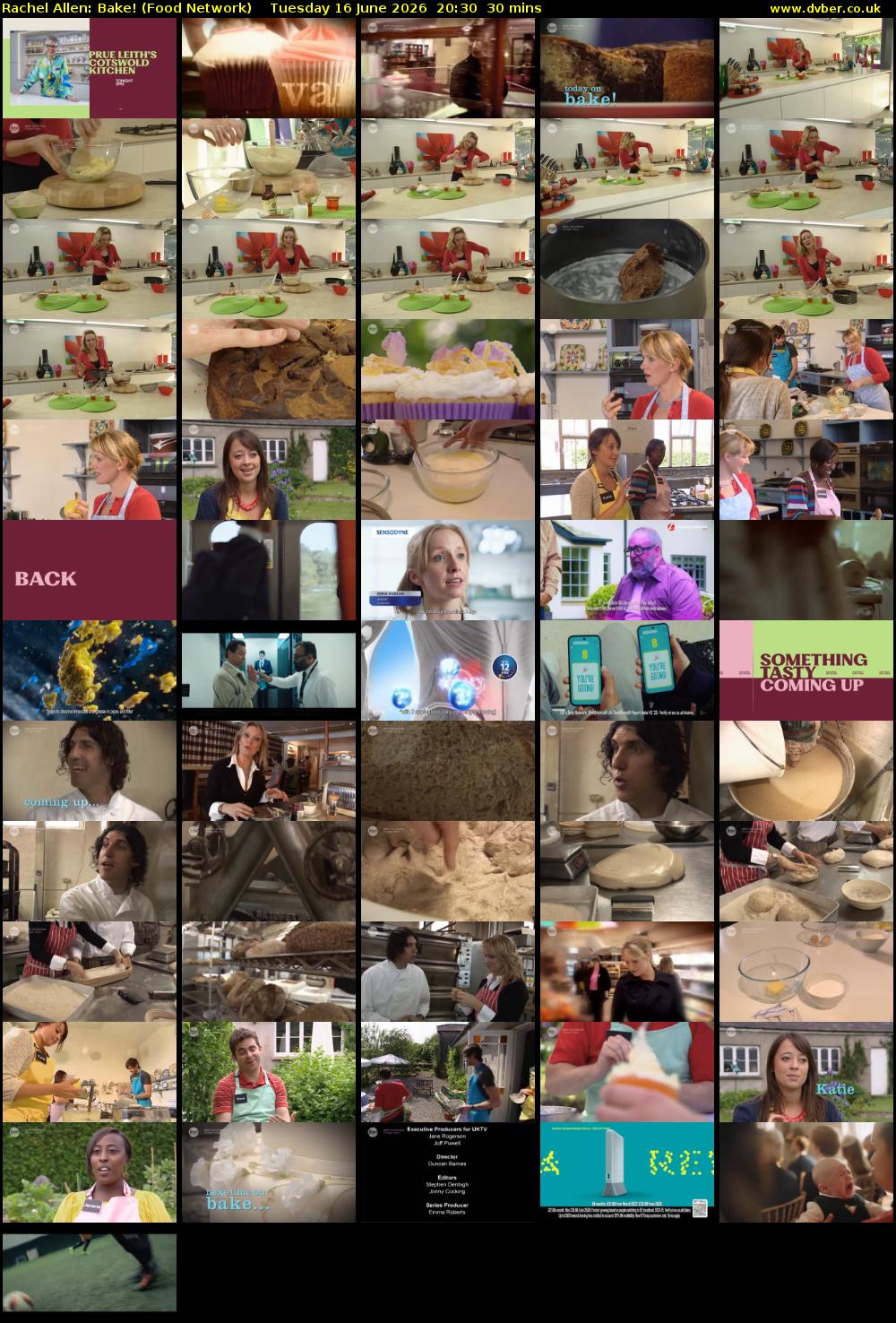 Rachel Allen: Bake! (Food Network) Tuesday 16 June 2026 20:30 - 21:00