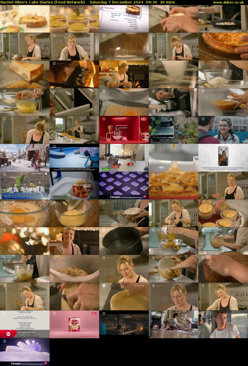 Rachel Allen's Cake Diaries (Food Network) Saturday 7 December 2024 09:30 - 10:00