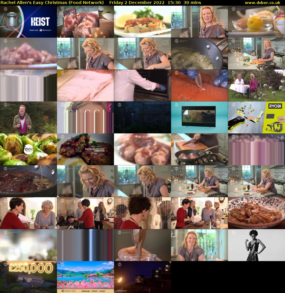 Rachel Allen's Easy Christmas (Food Network) Friday 2 December 2022 15:30 - 16:00