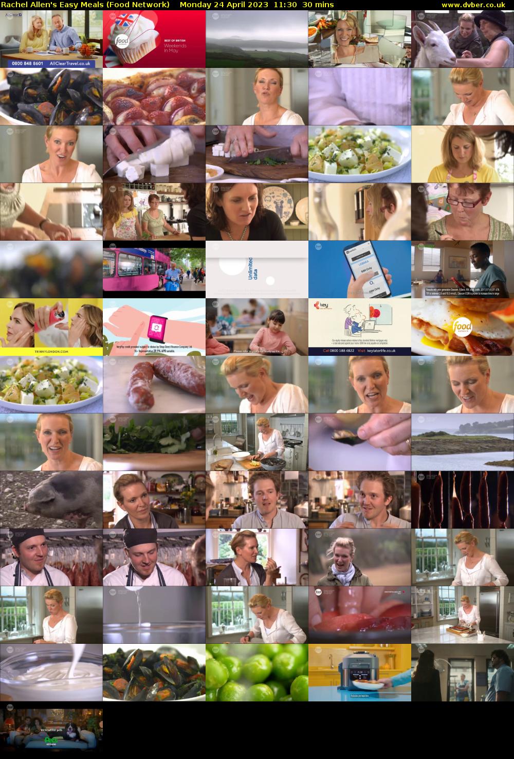 Rachel Allen's Easy Meals (Food Network) Monday 24 April 2023 11:30 - 12:00