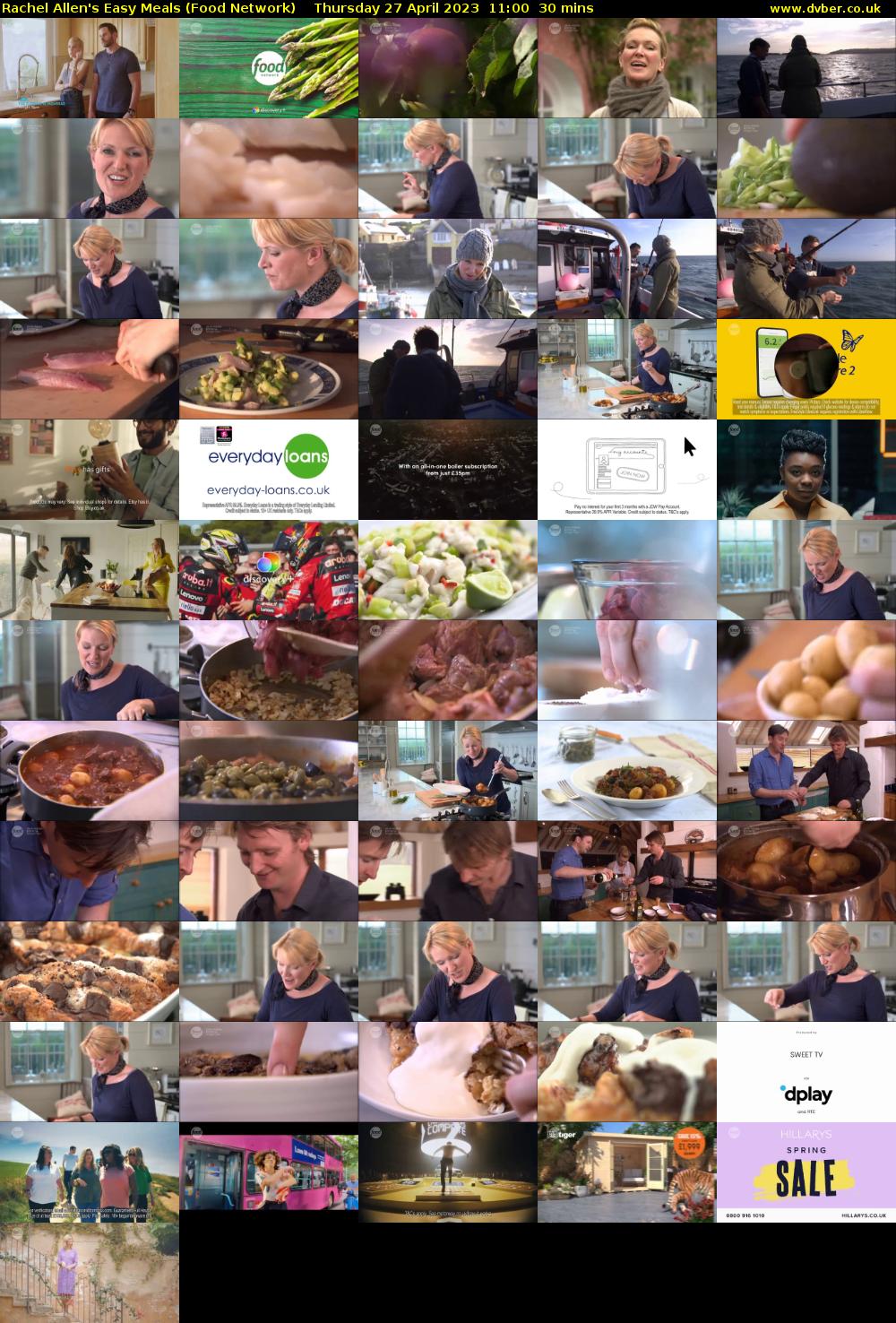 Rachel Allen's Easy Meals (Food Network) Thursday 27 April 2023 11:00 - 11:30