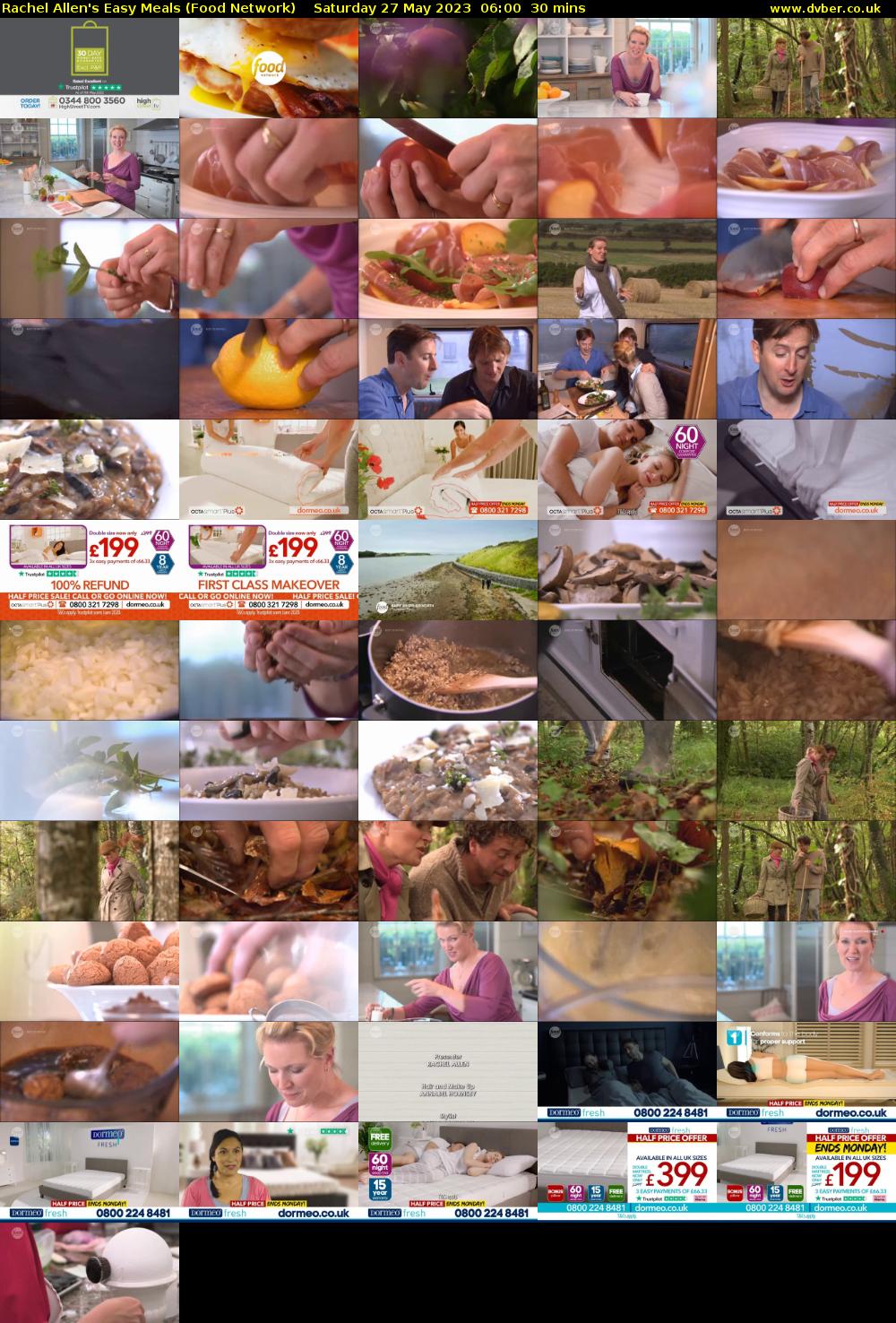 Rachel Allen's Easy Meals (Food Network) Saturday 27 May 2023 06:00 - 06:30