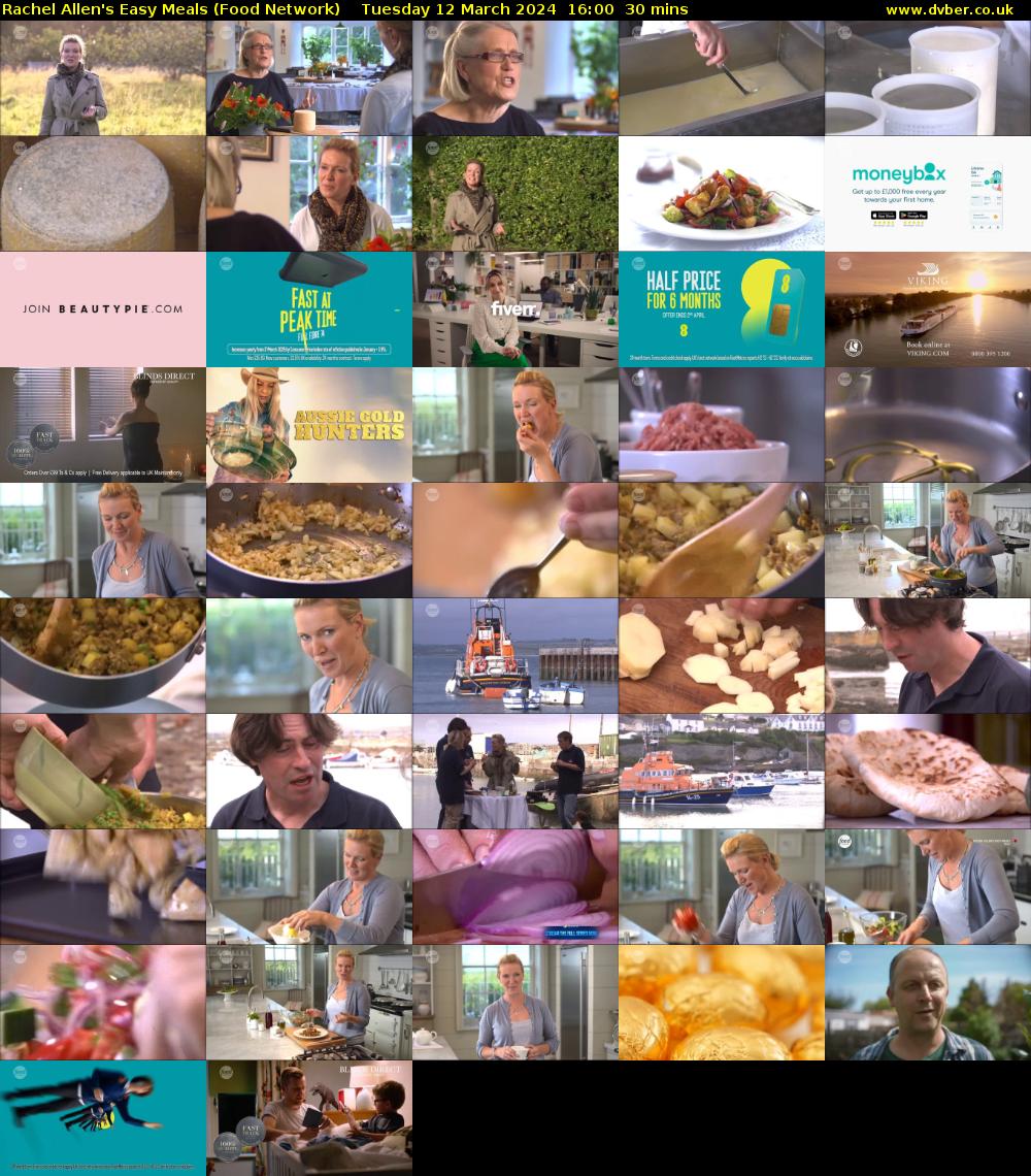 Rachel Allen's Easy Meals (Food Network) Tuesday 12 March 2024 16:00 - 16:30