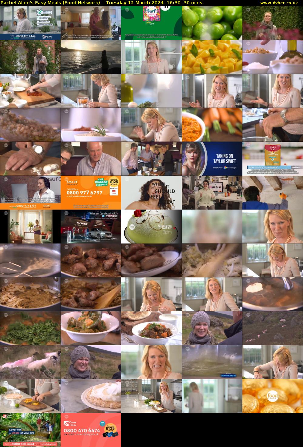 Rachel Allen's Easy Meals (Food Network) Tuesday 12 March 2024 16:30 - 17:00