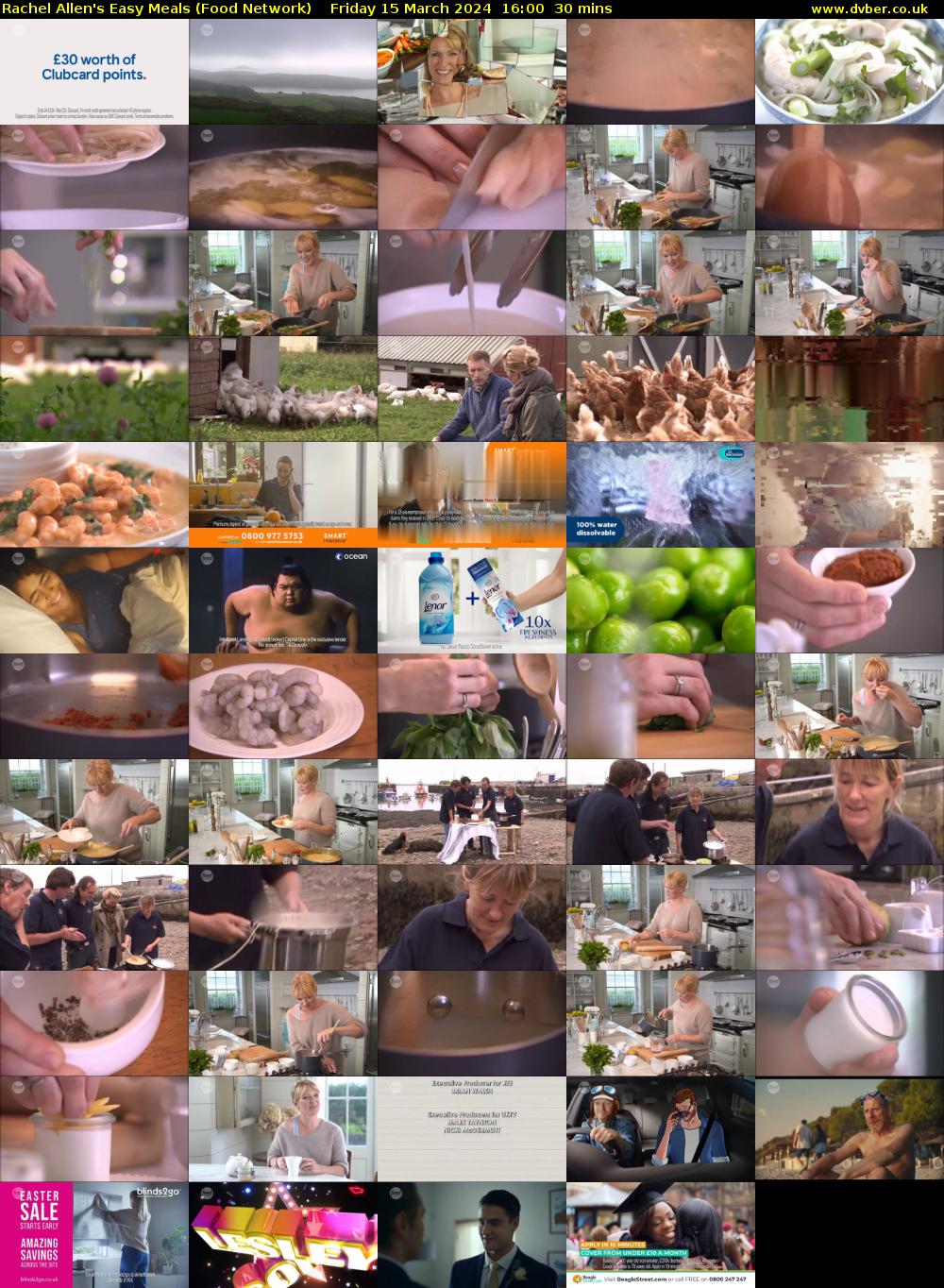 Rachel Allen's Easy Meals (Food Network) Friday 15 March 2024 16:00 - 16:30