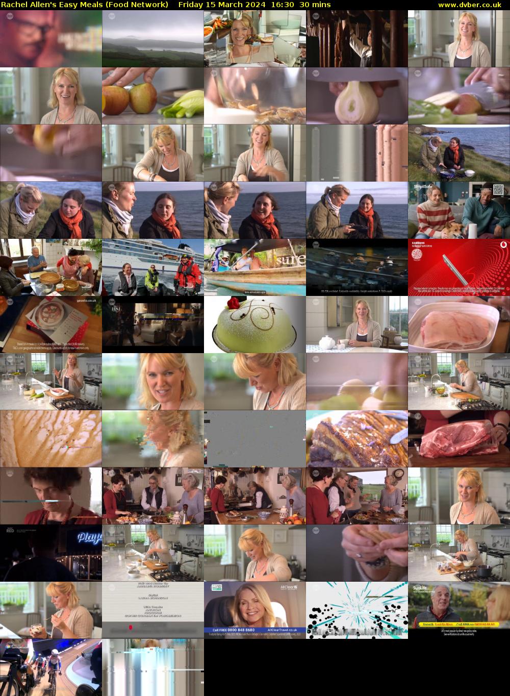 Rachel Allen's Easy Meals (Food Network) Friday 15 March 2024 16:30 - 17:00