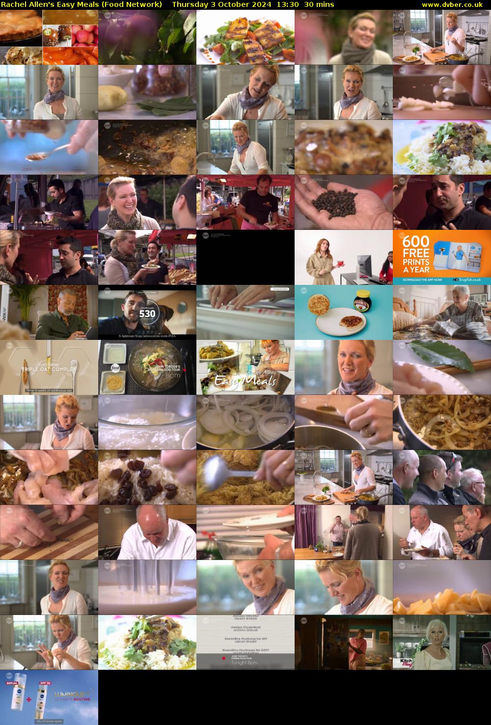 Rachel Allen's Easy Meals (Food Network) Thursday 3 October 2024 13:30 - 14:00