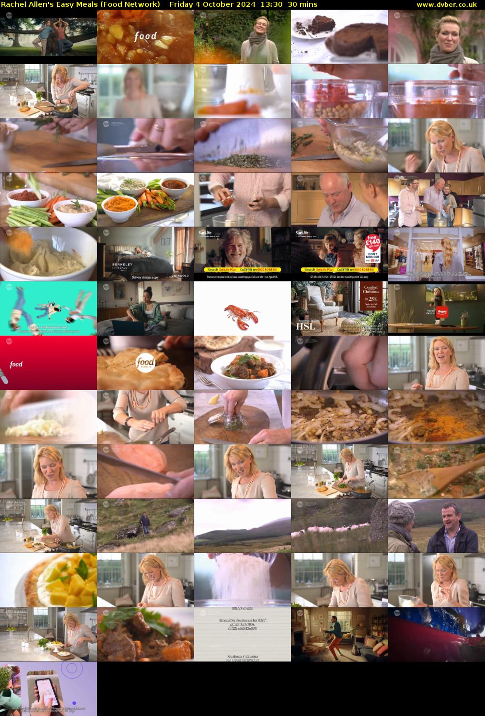 Rachel Allen's Easy Meals (Food Network) Friday 4 October 2024 13:30 - 14:00