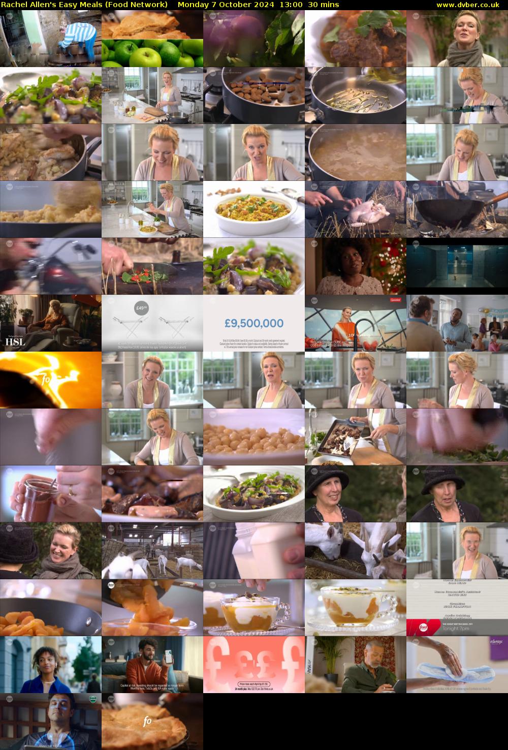Rachel Allen's Easy Meals (Food Network) Monday 7 October 2024 13:00 - 13:30