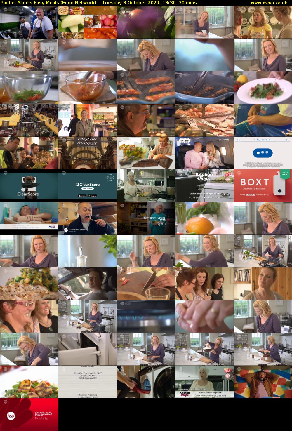 Rachel Allen's Easy Meals (Food Network) Tuesday 8 October 2024 13:30 - 14:00