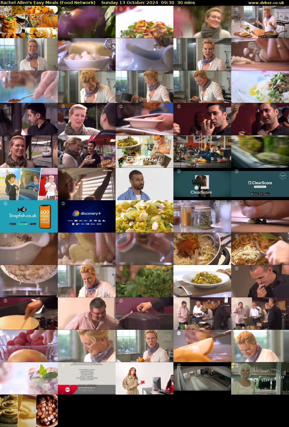Rachel Allen's Easy Meals (Food Network) Sunday 13 October 2024 09:30 - 10:00