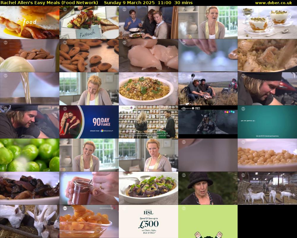 Rachel Allen's Easy Meals (Food Network) Sunday 9 March 2025 11:00 - 11:30