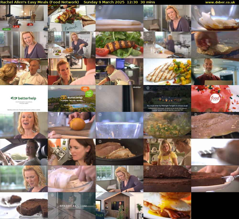 Rachel Allen's Easy Meals (Food Network) Sunday 9 March 2025 12:30 - 13:00