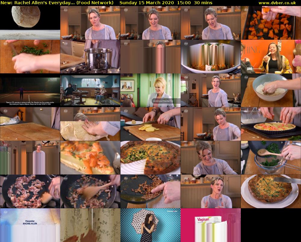 Rachel Allen's Everyday... (Food Network) Sunday 15 March 2020 15:00 - 15:30