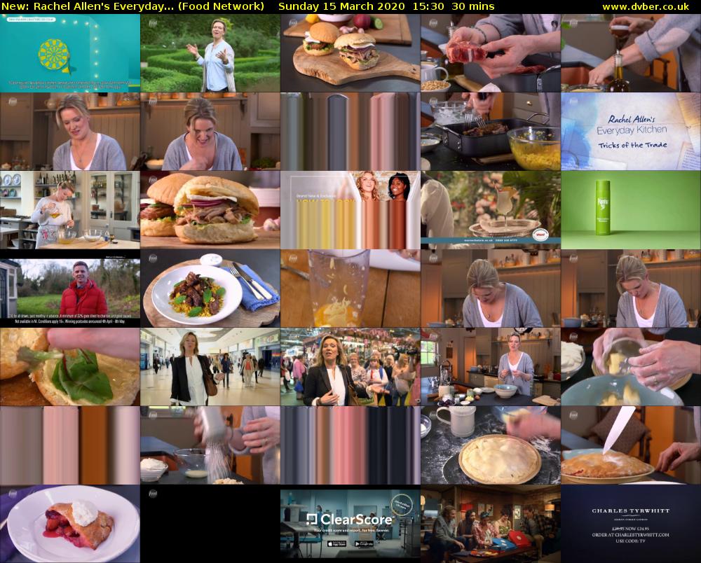 Rachel Allen's Everyday... (Food Network) Sunday 15 March 2020 15:30 - 16:00