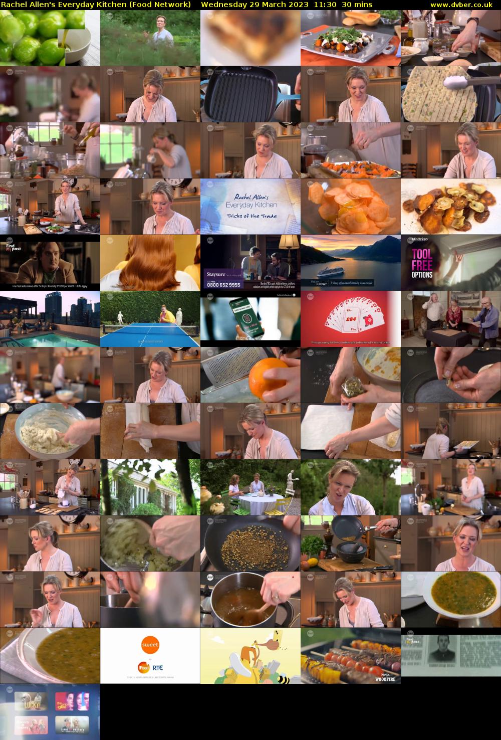 Rachel Allen's Everyday Kitchen (Food Network) Wednesday 29 March 2023 11:30 - 12:00