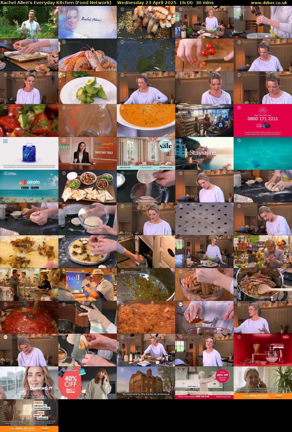 Rachel Allen's Everyday Kitchen (Food Network) Wednesday 23 April 2025 16:00 - 16:30