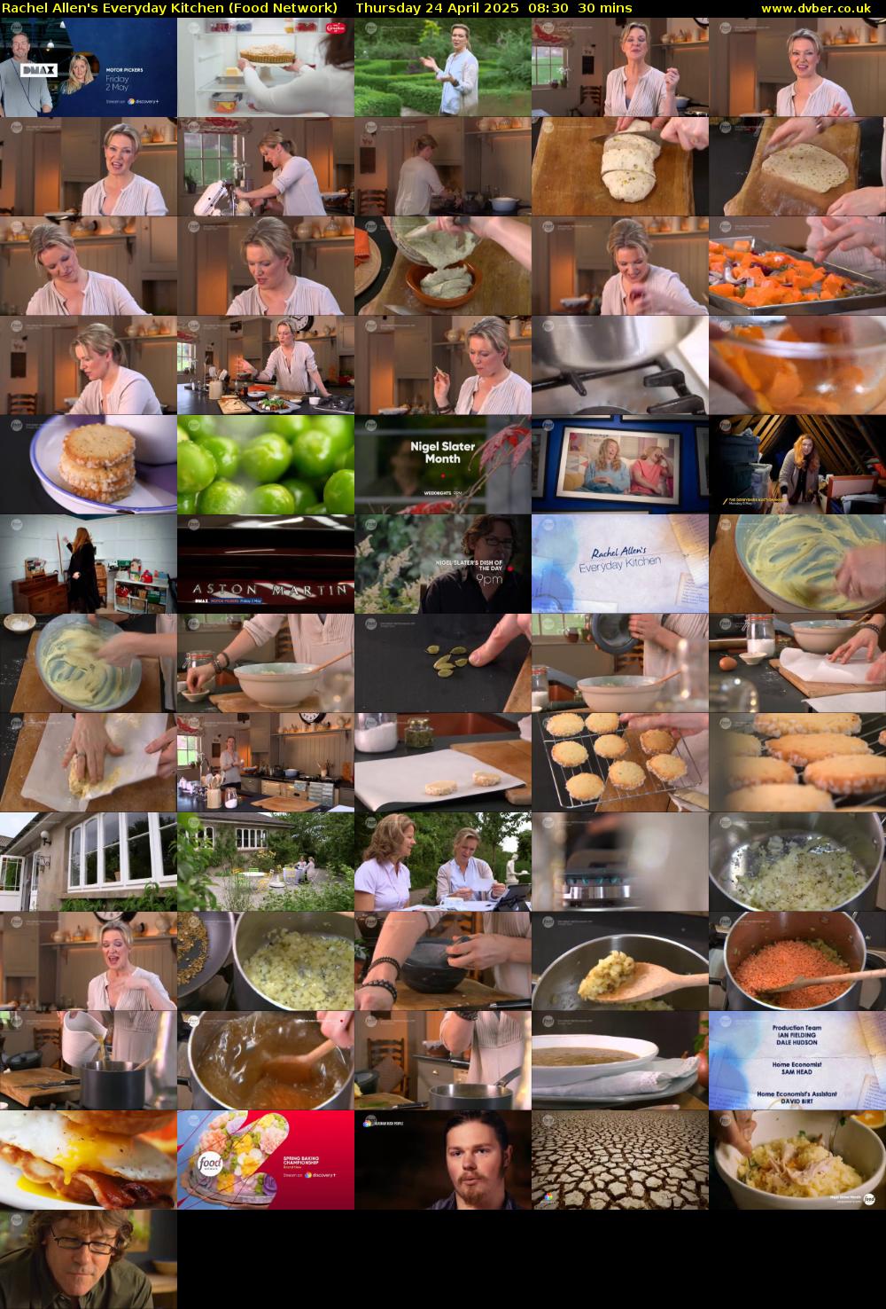 Rachel Allen's Everyday Kitchen (Food Network) Thursday 24 April 2025 08:30 - 09:00
