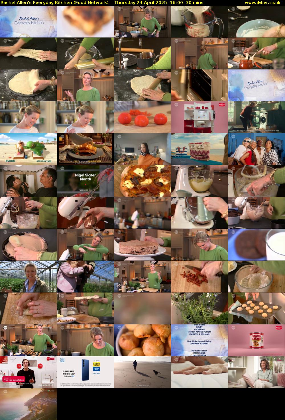 Rachel Allen's Everyday Kitchen (Food Network) Thursday 24 April 2025 16:00 - 16:30