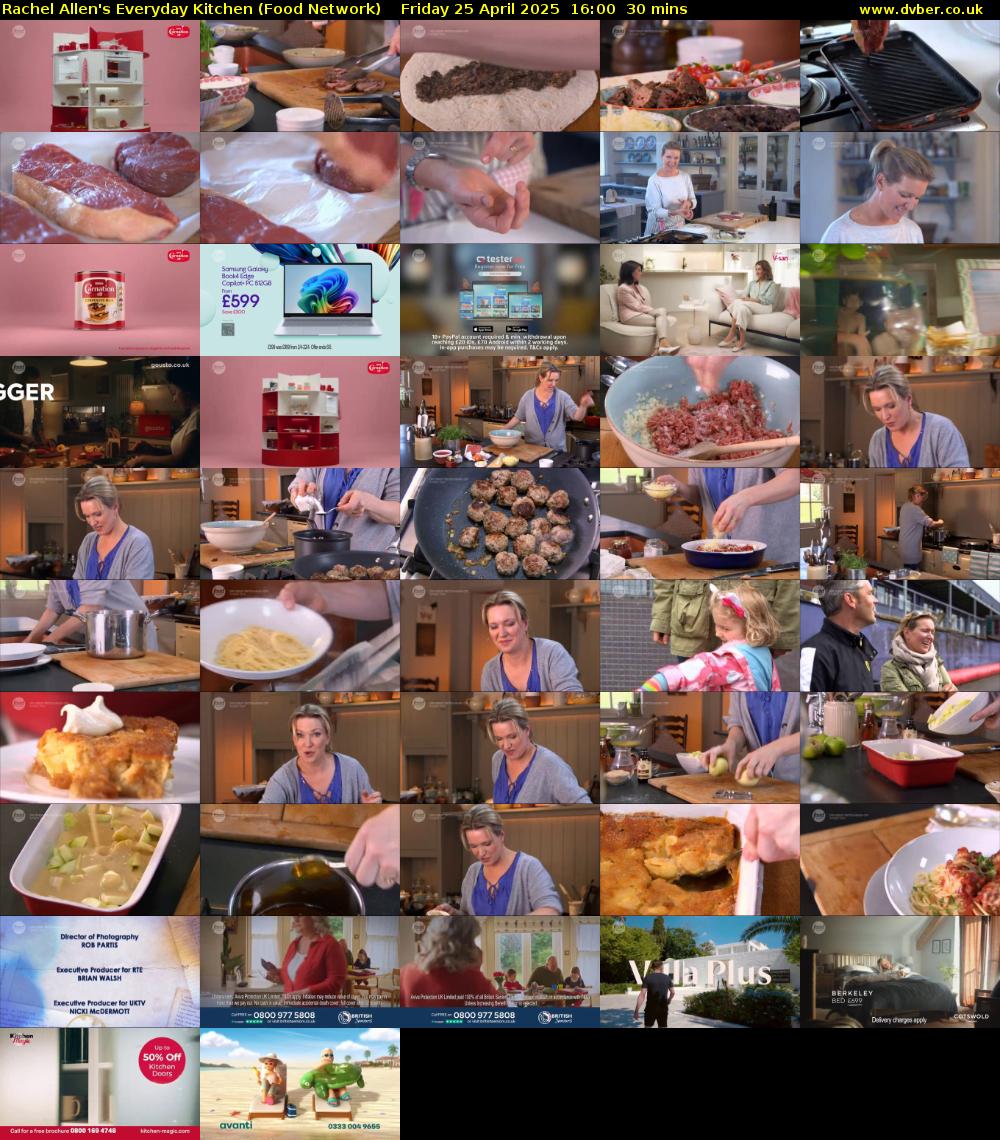 Rachel Allen's Everyday Kitchen (Food Network) Friday 25 April 2025 16:00 - 16:30