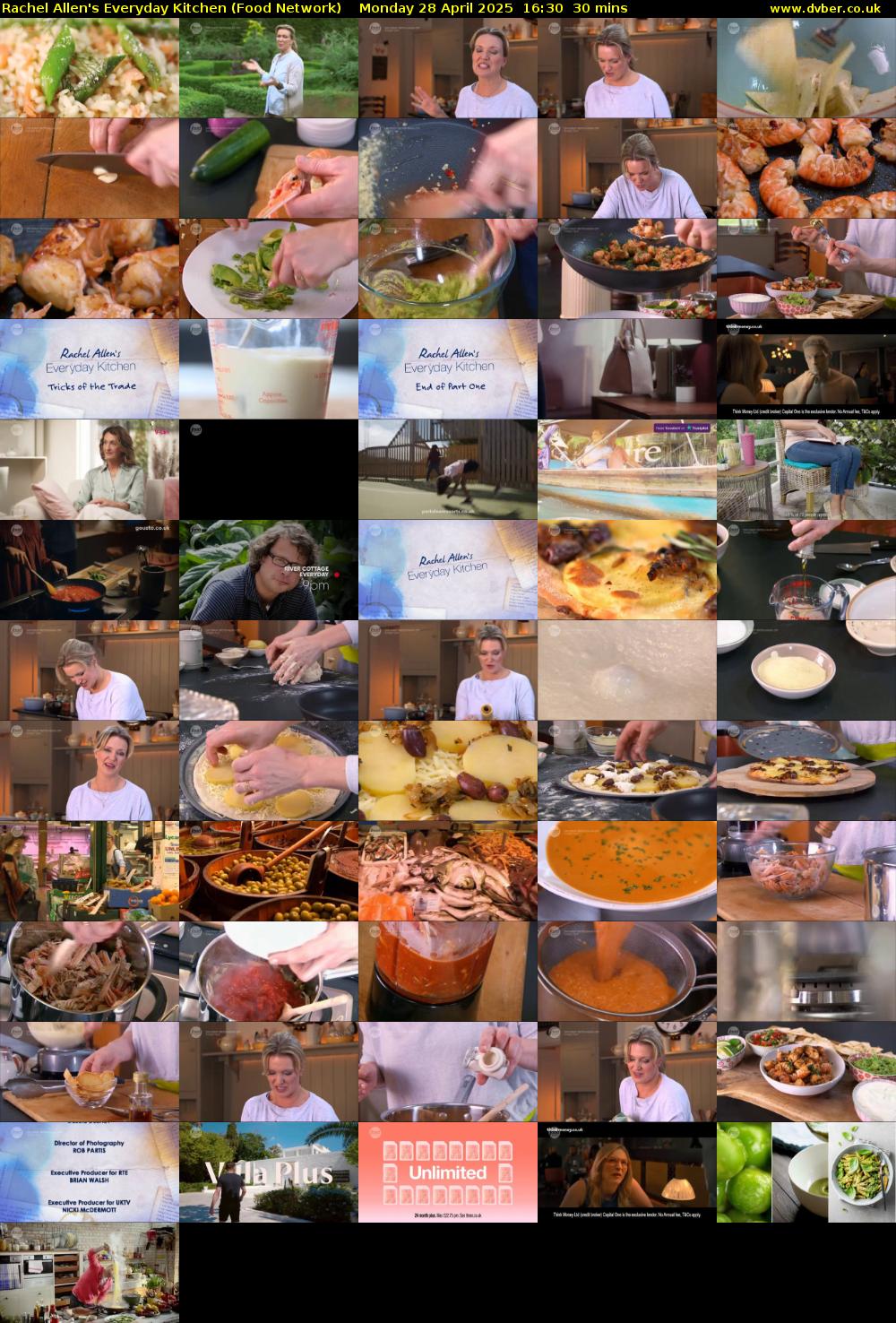 Rachel Allen's Everyday Kitchen (Food Network) Monday 28 April 2025 16:30 - 17:00