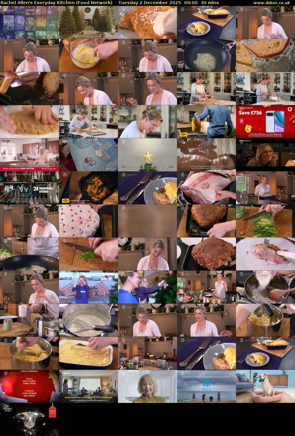 Rachel Allen's Everyday Kitchen (Food Network) Tuesday 2 December 2025 09:00 - 09:30