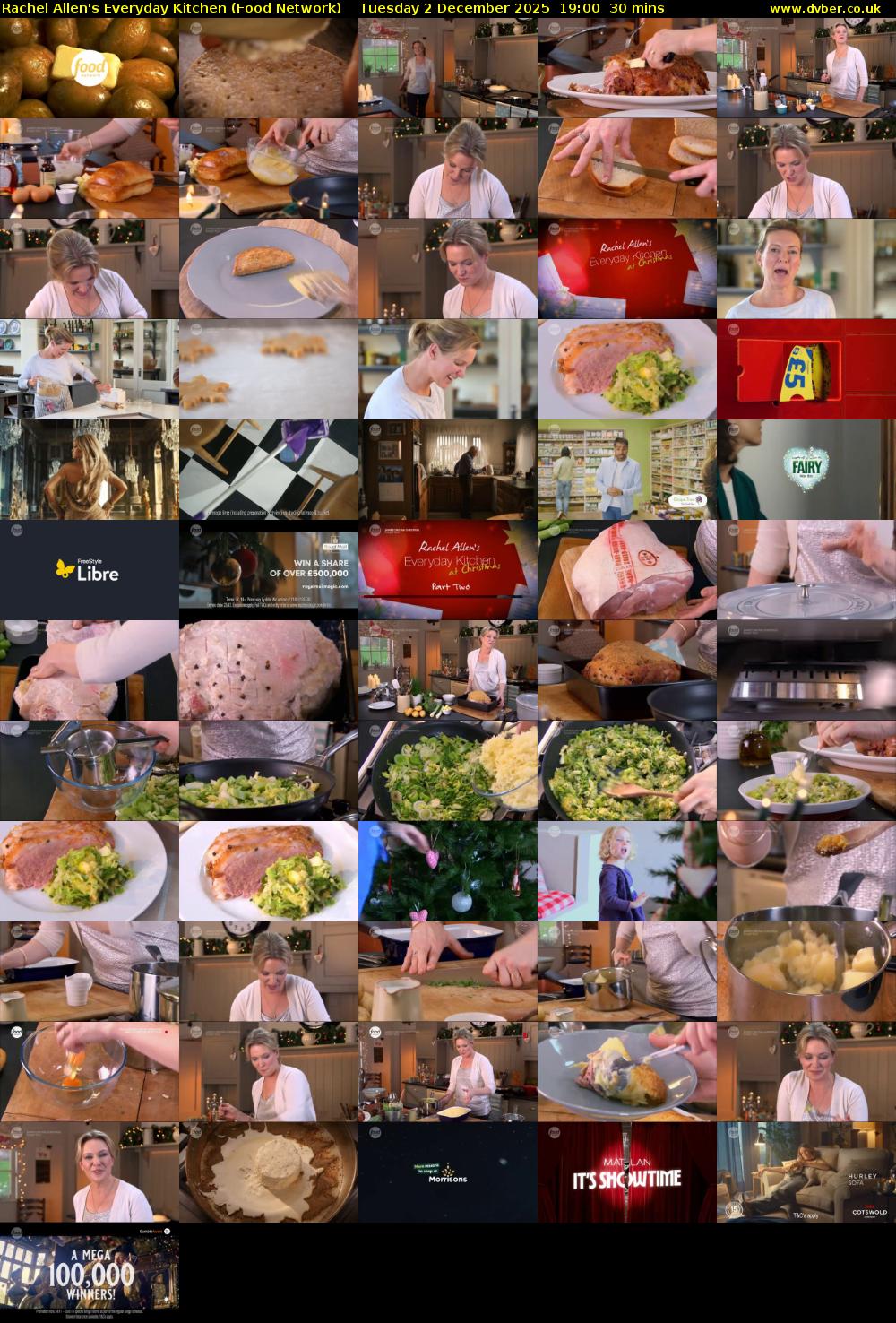 Rachel Allen's Everyday Kitchen (Food Network) Tuesday 2 December 2025 19:00 - 19:30
