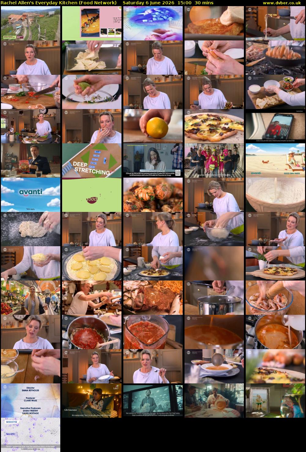 Rachel Allen's Everyday Kitchen (Food Network) Saturday 6 June 2026 15:00 - 15:30