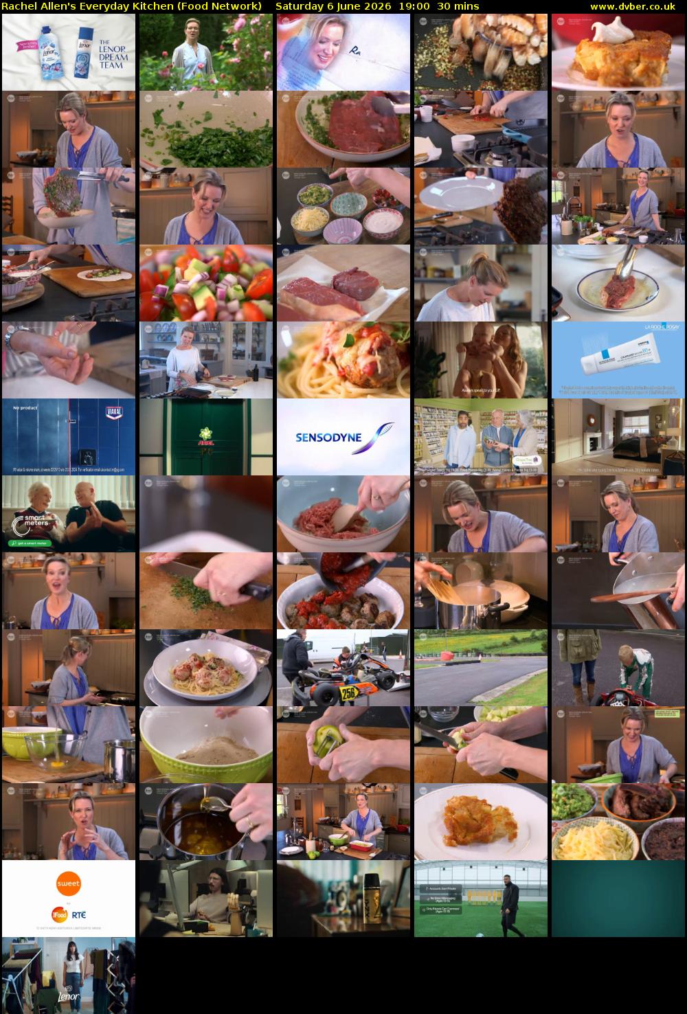 Rachel Allen's Everyday Kitchen (Food Network) Saturday 6 June 2026 19:00 - 19:30