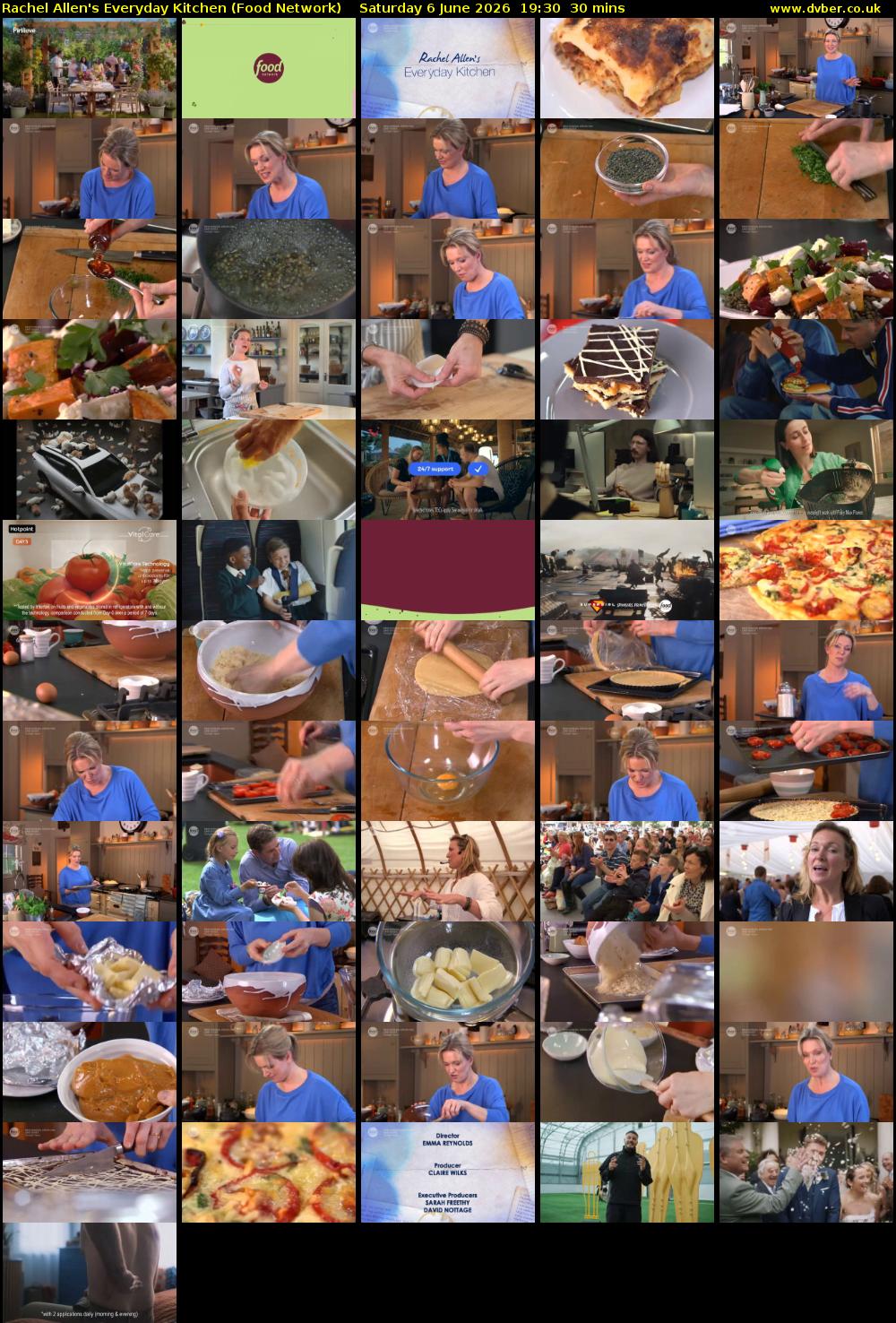 Rachel Allen's Everyday Kitchen (Food Network) Saturday 6 June 2026 19:30 - 20:00