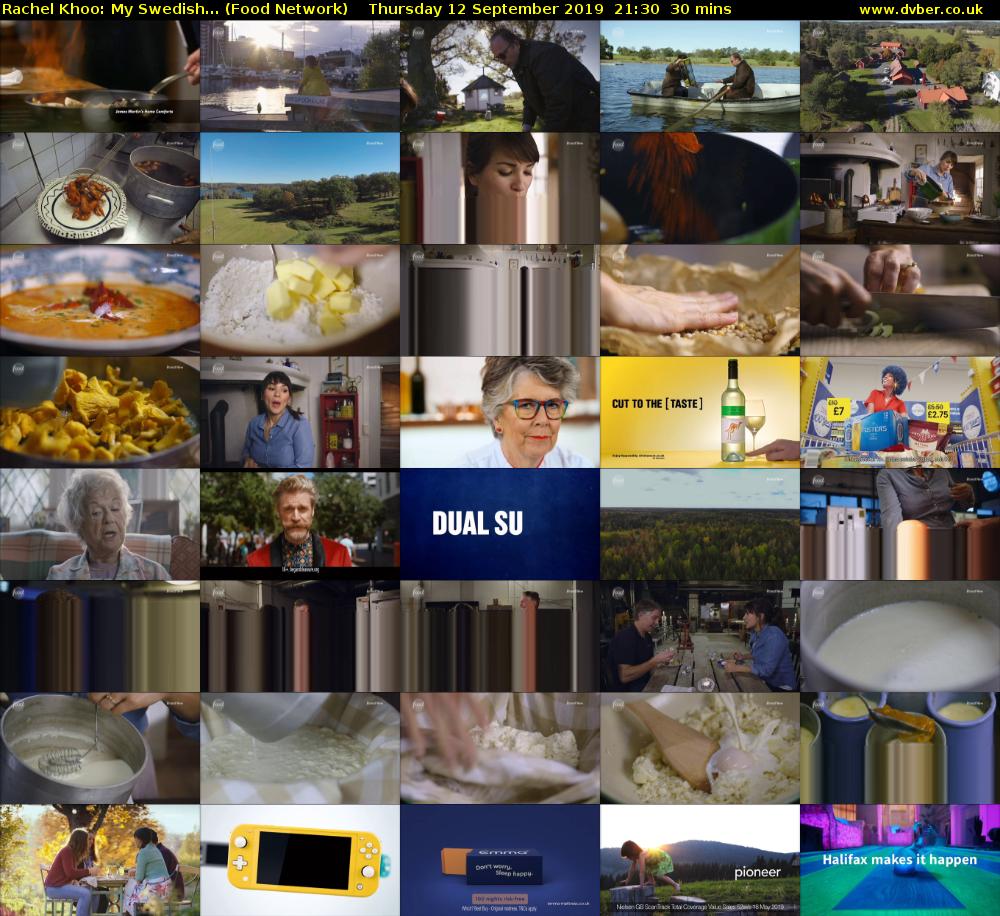 Rachel Khoo: My Swedish... (Food Network) Thursday 12 September 2019 21:30 - 22:00