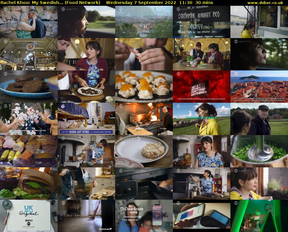 Rachel Khoo: My Swedish... (Food Network) Wednesday 7 September 2022 11:30 - 12:00