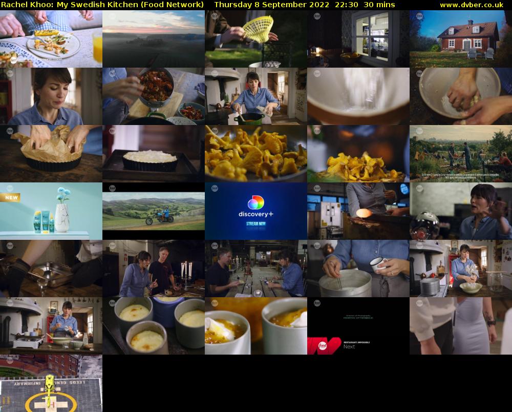 Rachel Khoo: My Swedish Kitchen (Food Network) Thursday 8 September 2022 22:30 - 23:00