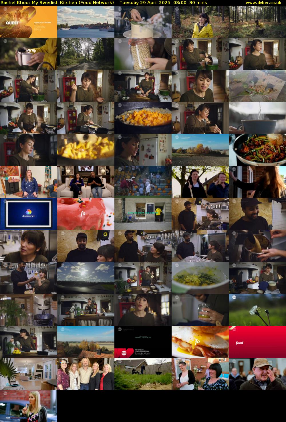Rachel Khoo: My Swedish Kitchen (Food Network) Tuesday 29 April 2025 08:00 - 08:30