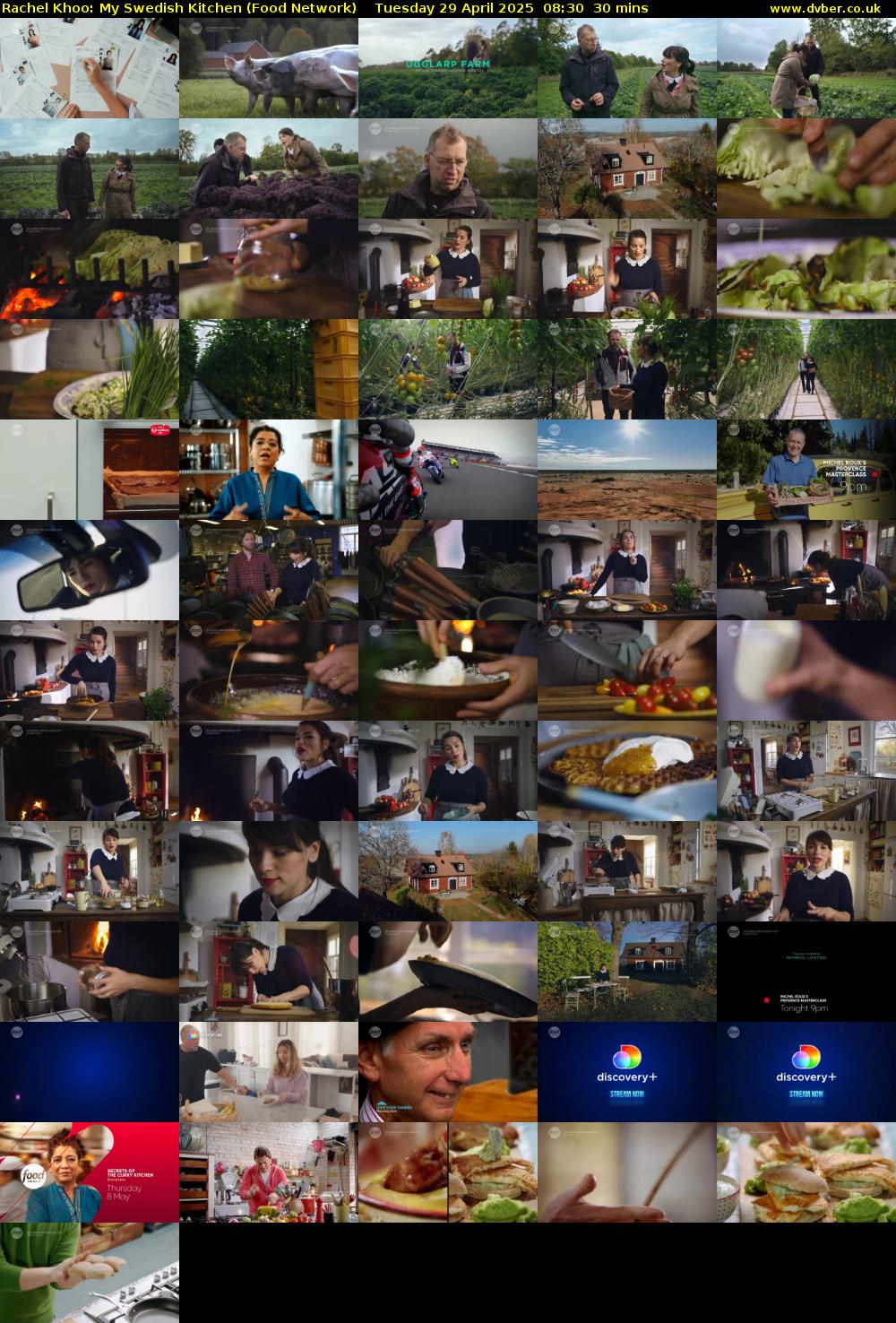 Rachel Khoo: My Swedish Kitchen (Food Network) Tuesday 29 April 2025 08:30 - 09:00